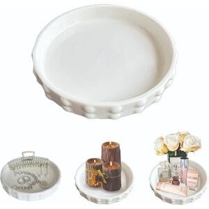 Set of 2 Emily 2 Hope Ceramic Organizer Trays – 6" Coasters w/ Scratch-Resistan